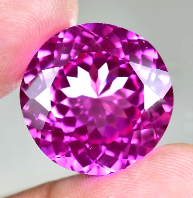 Flawless 35.50 Ct Natural Mogok Rose Pink Ruby Round Certified Loose Gemstone