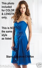 B2 JASMINE B2078 $199 CHIFFON DRESS STARRY SAPPHIRE BRIDESMAID QUINCE PROM NEW