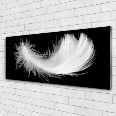 TULUP Impression sur verre Image tableaux 125x50 Art Plume