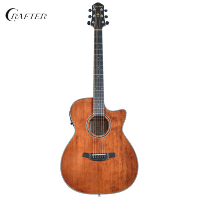 Crafter HT250-CE-BR Silver Series Orchestra Acoustic Electric Guitar Brown