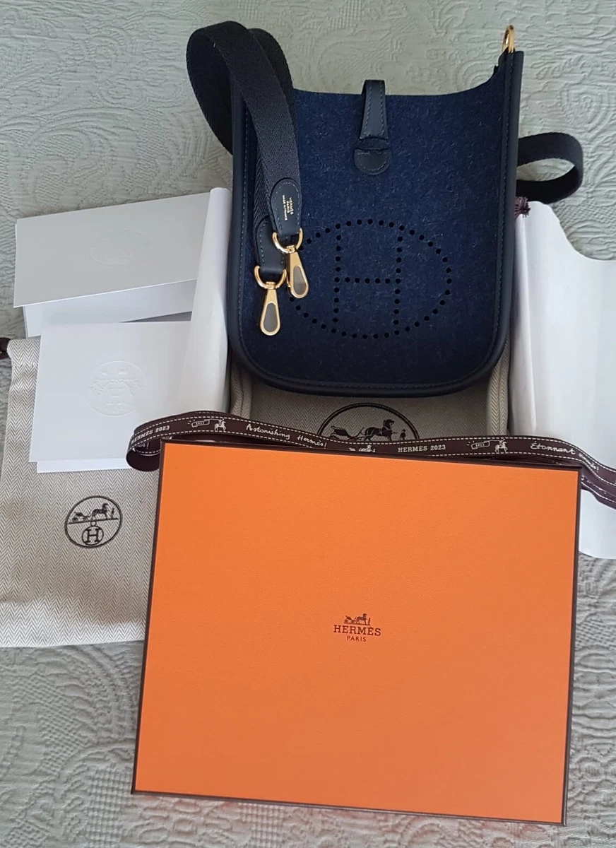 hermes mini evelyne bleu nuit