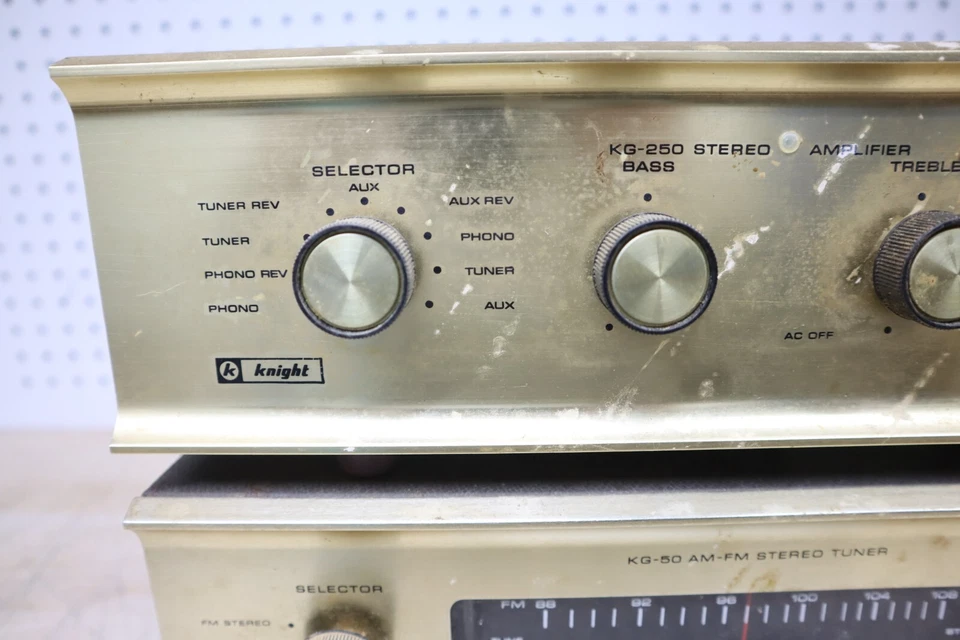 KNIGHT KG-250 & KG-50 Tuner & INTEGRATED Vintage TUBE STEREO AMPLIFIER *Repair - Image 3 of 4