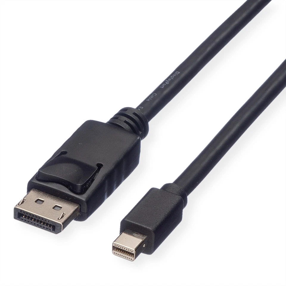 DisplayPort Kabel, DP Stecker - Mini DP Stecker, schwarz, 1 m - Bild 2 von 3
