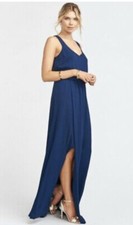 Show Me Your Mumu Small Kendall Maxi Dress Rich Navy Blue Wedding Bridesmaid E1