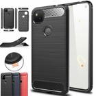 Fashion Carbon fiber Case For Google Pixel 5 4A Shockproof Screen Protector