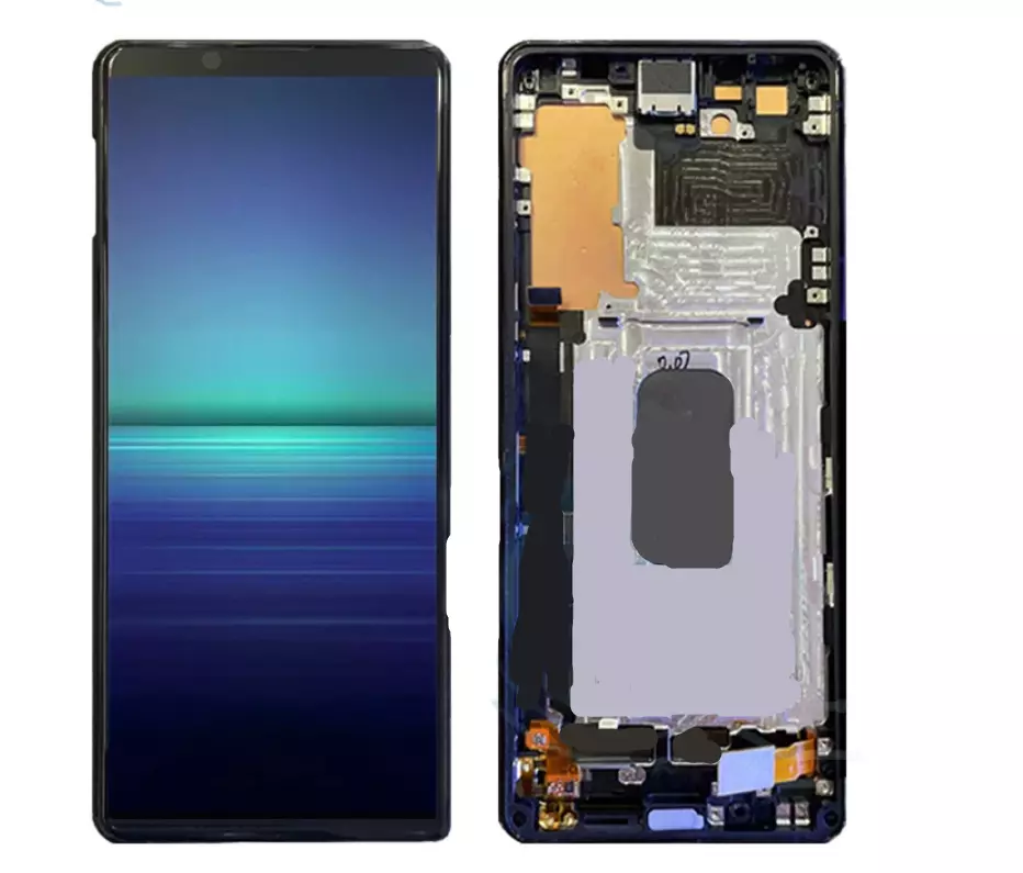 For Sony Xperia 5 II SO-52A, XQ-AS52, LCD Display Touch Screen Digitizer Frame