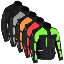 Mens Motorcycle Waterproof Cordura Textile Motorbike Jacket Waterproof CE Armour