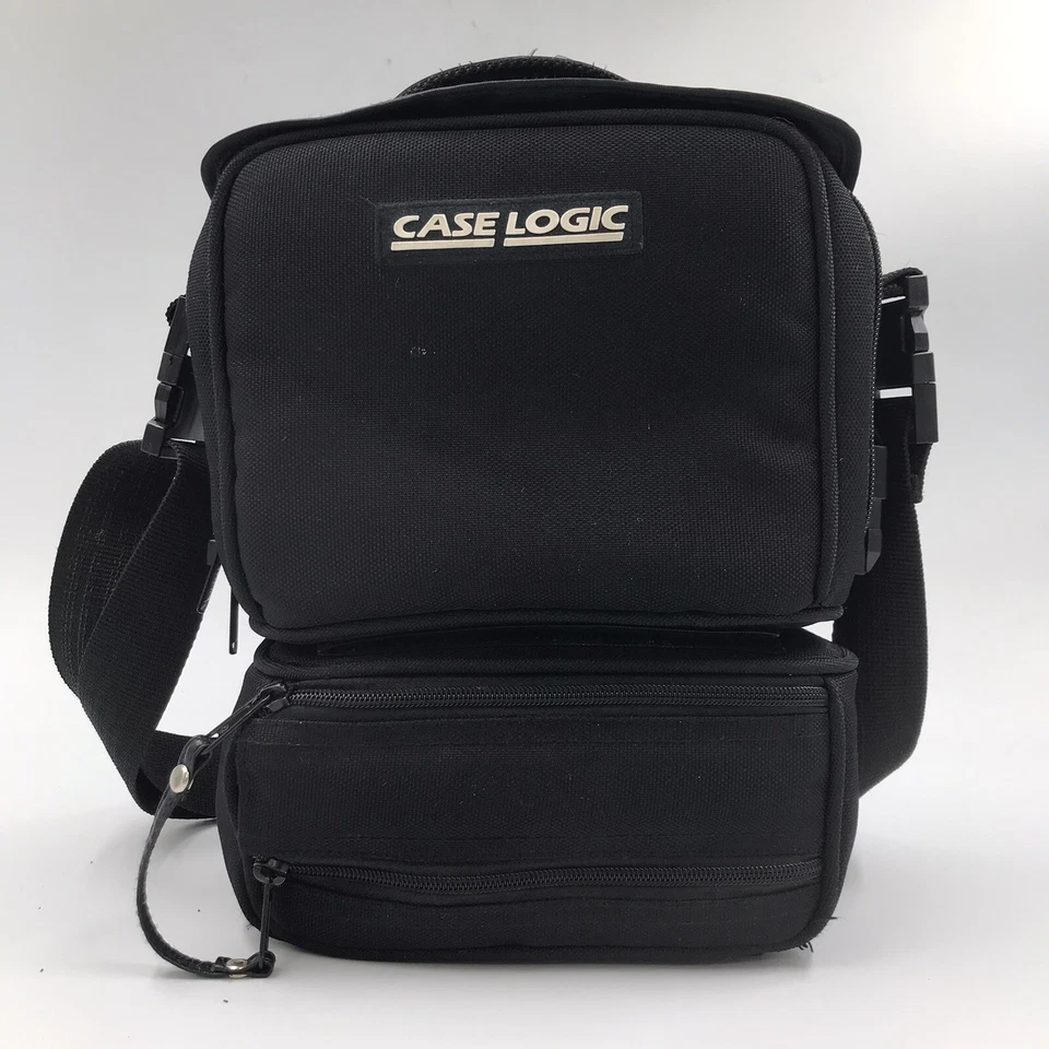 Vintage Case Logic Black Padded Camera Bag w/ Detachable Pouch Shoulder Strap - Image 2 of 4