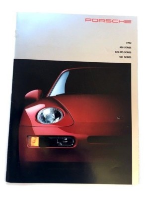 1992 Porsche 911 Turbo 968 928 GTS Original Car Sales Brochure