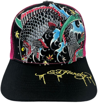 【Ed Hardy】ラブダイナマイト 黒 ハート ドット キャップ Ed Hardy】ラブダイナマイト 黒 ハート ドット キャップ
