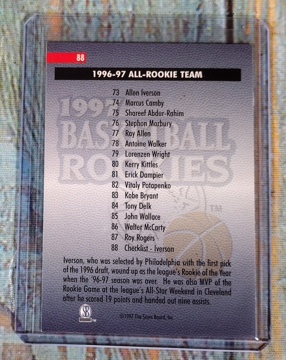Allen Iverson 1997 Score Board Checklist #3 '96-'97 All- Rookie