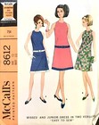 Vintage McCall’s Pattern #8612 One Piece Sheath Dress Mod 1960s Sz12 B32 — photo 1