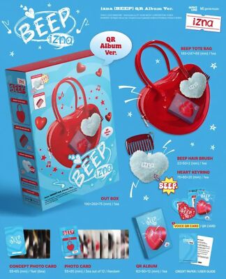 IZNA BEEP QR Album Limited Edition Set with Heart Tote Bag, Hair