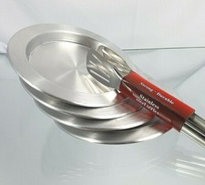 4x Künefe Tabakgi + Zange Alu türkisch Backform Teller hitzebeständig Ø 17,0 cm