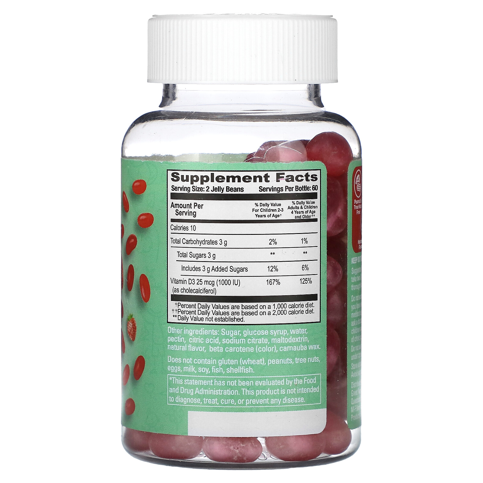Kids, Vitamin D3 Jelly Beans, Strawberry Blast , 120 Jelly Beans eBay