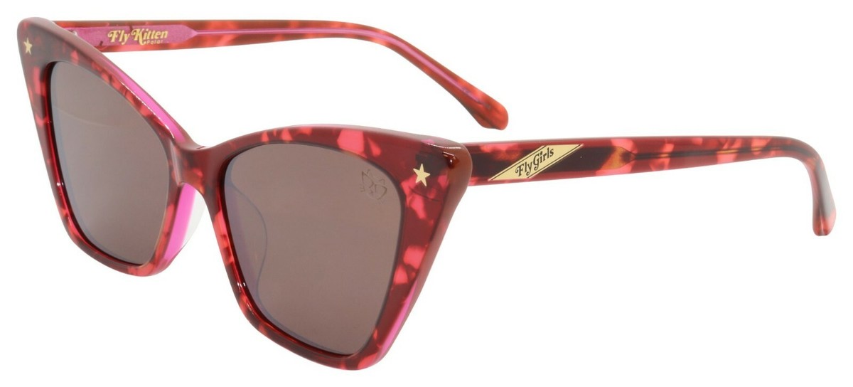 Black Flys Eyewear Fly Girls May Fly Black Frame Pink Lens Sunglasses Italy 46mm Kissy Fly - BlackFlys main image 4