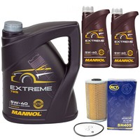 MotoröL Set Mannol Extreme 5W-40 API 7 Liter + ÖLfilter FüR BMW 3Er Opel Omega B