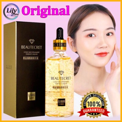 24k Gold Face Serum Anti Aging Niacinamide Hyaluronic Acid 4 Shrinks Pore 100ml 