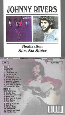 JOHNNY RIVERS-REALIZATION/SLIM SLO SLIDER-2 LPS ON 2 IMPORT CDS NEW SEALED