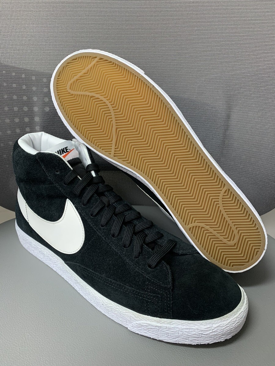 Nike Air Blazer Mid Suede Black Off White Gum Premium 429988 006 Sz 14  Jordan SB