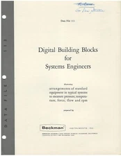 Vintage 1961 Digital Building Blocks for Systems Engineers Beckman Data File 