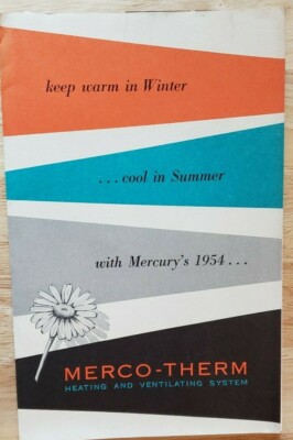 1954 MERCURY OWNER MERCO-THERM HEATING & VENT SYSTEM FORM A-8778 (Photocopy)