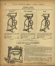 1917 PAPER AD New Rogers Cricket Star Goodell Pedal Foot Power Scroll Saw Lathe
