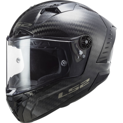 LS2 FF805C THUNDER FULL 6K CARBON MOTORCYCLE RACE HELMET Solid Black Size 2XL