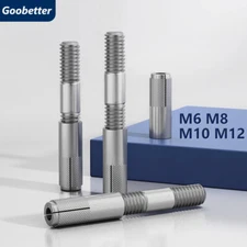 Double Head Threaded Bar Rod Bolt Concrete Drop in Sleeve Anchor M6 M8 M10 M12