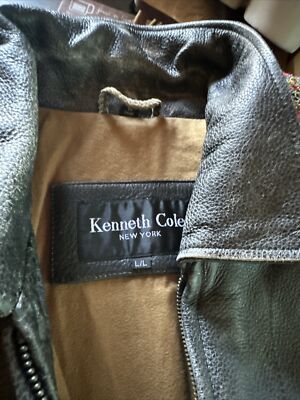 kenneth cole leather jacket mens