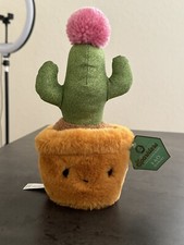 New 9" Plush Saguaro Cactus Pink Flower Sparkly Green FAO Sparklers