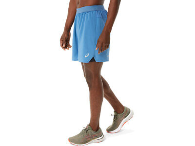 Men\'s Running Shorts Asics ROAD Shorts eBay 7IN Blue | 2-N-1 SHORT 2011C390 Running