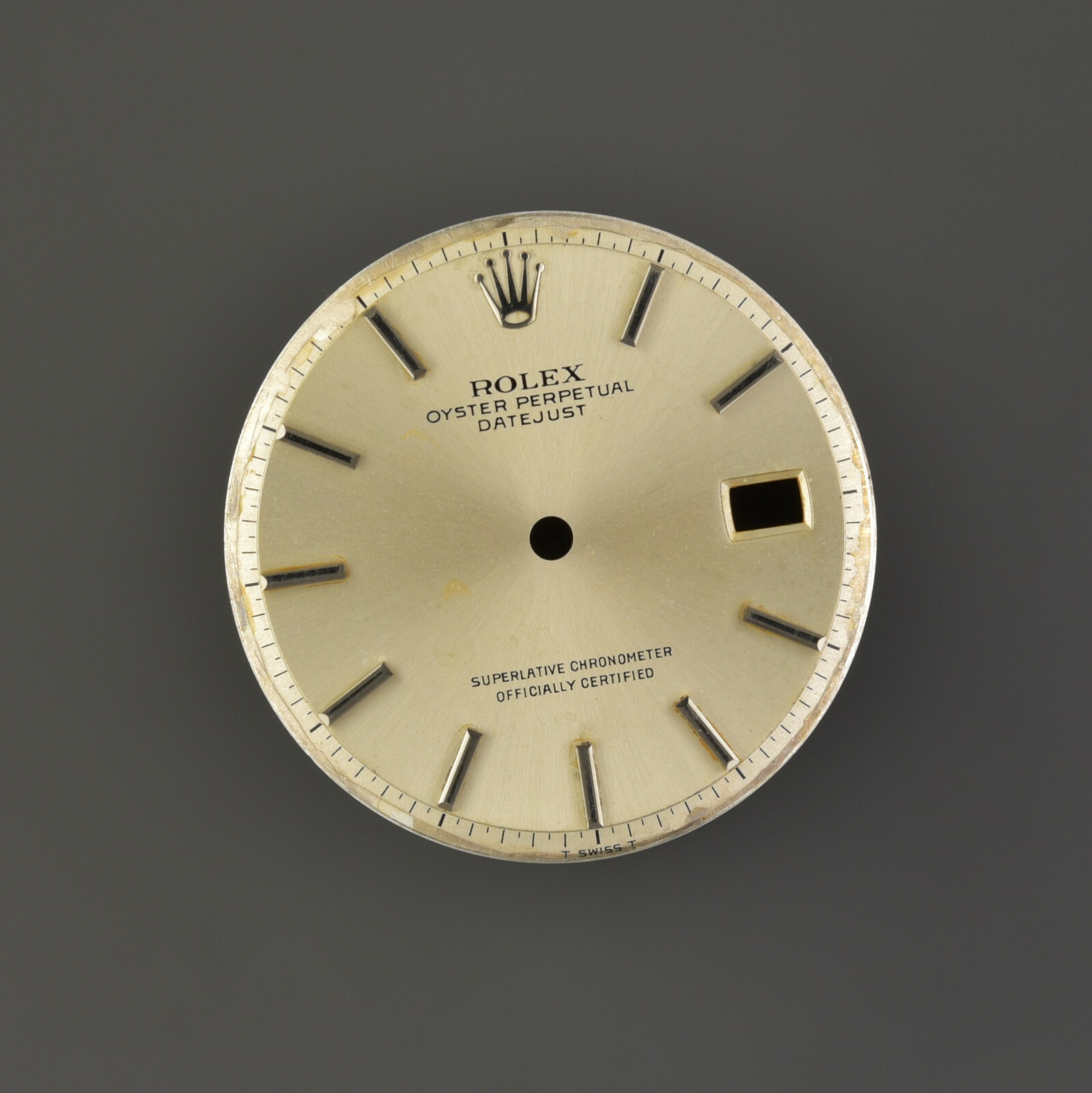 ROLEX Zifferblatt DATEJUST Silver 1601 1600 1603 Pie Pan DIAL NO LUME