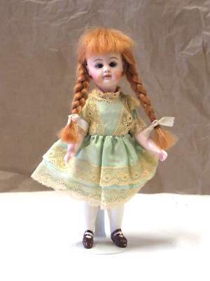 Doll Mignonnette Puppe Repro Simon & Halbig L11 18 cm Bisque Mohair Blond