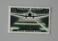 France 1959 1196 neuf luxe ** Journée du timbre service aéropostal de nuit
