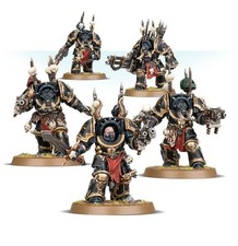 Warhammer 40k Chaos Space Marines Terminators x5 New on Frame