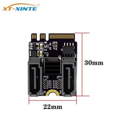 PCle 3.0 KEY A E WIFI M.2 to SATA M2 A E Key to Dual Port SATA3.0 Expansion Card