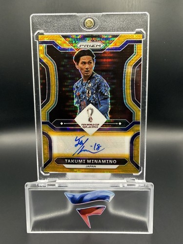 2022 Panini FIFA Qatar World Cup GOLD /10 FOTL Takumi Minamino Japan Auto #S-TMI