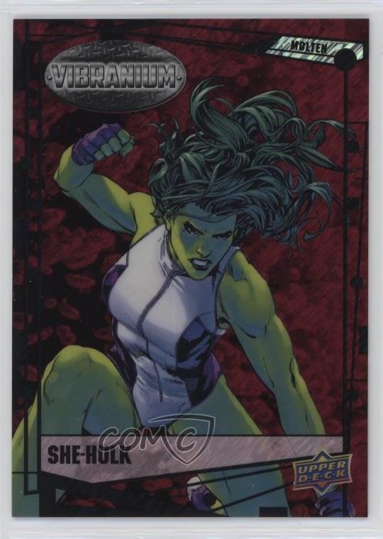 2015 Upper Deck Marvel Vibranium Molten Vibranium 101/299 She-Hulk #52 03x5