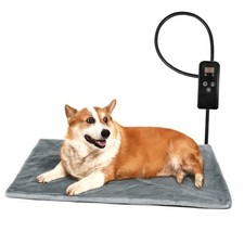 Pet Heating Pad for Dogs and Cats, Adjustable 30"L x 18"W x 0.6"Th Grey