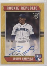 2019 Topps Big League Rookie Republic Gold 17/99 Justus Sheffield Auto 8k4
