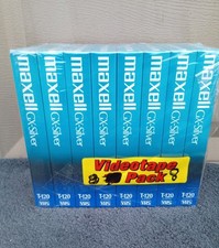 Lot 8 Maxell GX-Silver VHS VCR Tapes New Unused T-120 Fst Ship