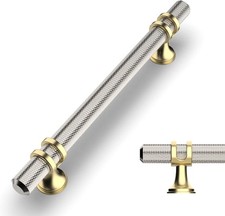 Amerdeco 10 Pack Brushed Satin Nickel Cabinet Pulls 5 Inch 128MM Hole Centers
