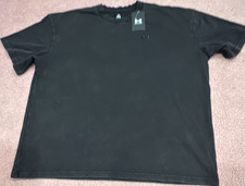 Under Armour Men's Black Oversized Cotton Jersey Logo Crew Neck T-Shirt Size L