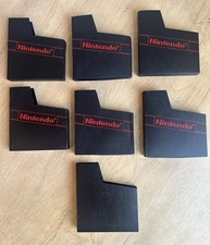 Lot of 6 Authentic Nintendo NES Cartridge Dust Covers, Red Logo, Plus 1 Non Logo