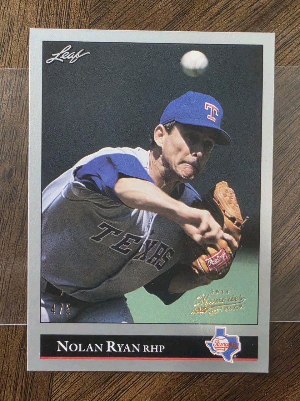 1992 Leaf Nolan Ryan #41 2014 Memories Buy Back Gold /5 SSSP HOF Rangers 🔥 