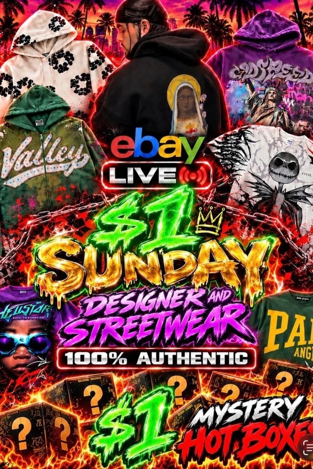 $1 Designer + Streetwear🔥Hellstar-Denim Tear-Godspeed-Supreme-Bape-Palm🌴