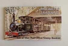 Railways & Tramways Isle of Man Post Office Stamp Booklet MINT