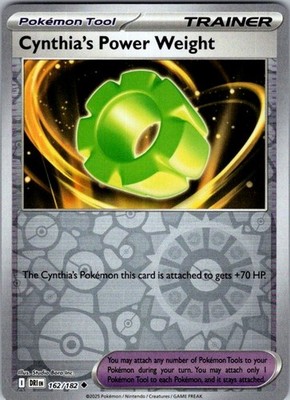 Pokemon | SV10: Destined Rivals | Cynthia's Power Weight | 162/182 | Reverse Hol