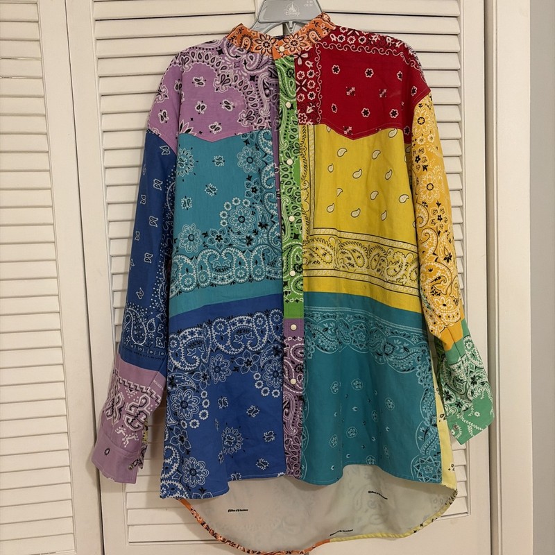 Children of the Discordance Multicolor Bandana Patch Long Sleeve Shirt 3